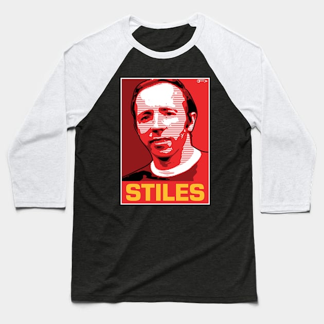 Stiles - MUFC Baseball T-Shirt by David Foy Art